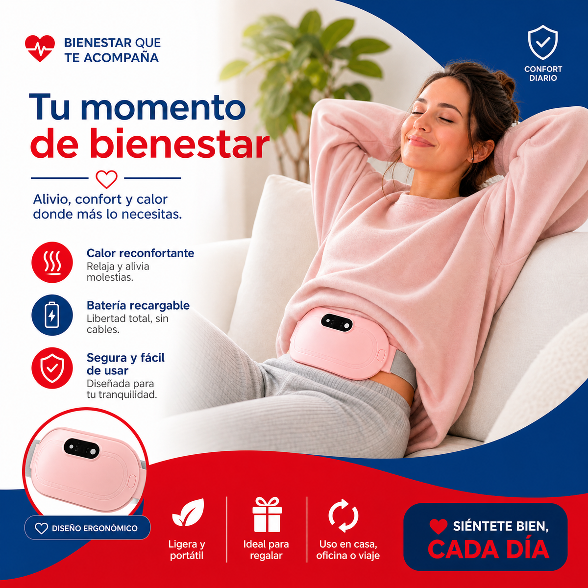 🔥 OLVÍDATE DE LOS CÓLICOS. RECIBE CALOR + MASAJE EN 3 SEGUNDOS 🔥