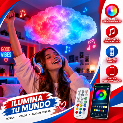 Nubes™ | Lámpara LED Inteligente con Música y Control Remoto